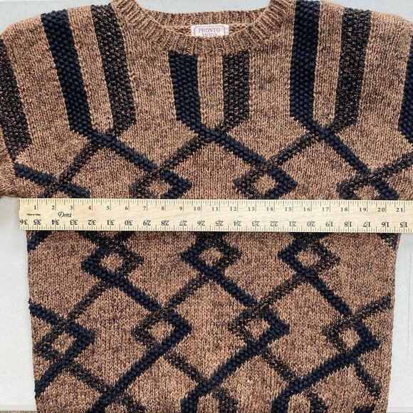 Pronto Moda Sweater Womens Medium Chunky Knit Granny Core Vintage Relaxed Fit - Picture 6 of 11